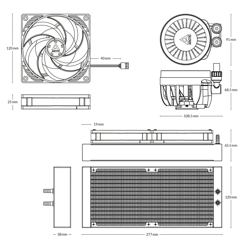 Arctic Cooling Liquid Freezer III 240mm sort