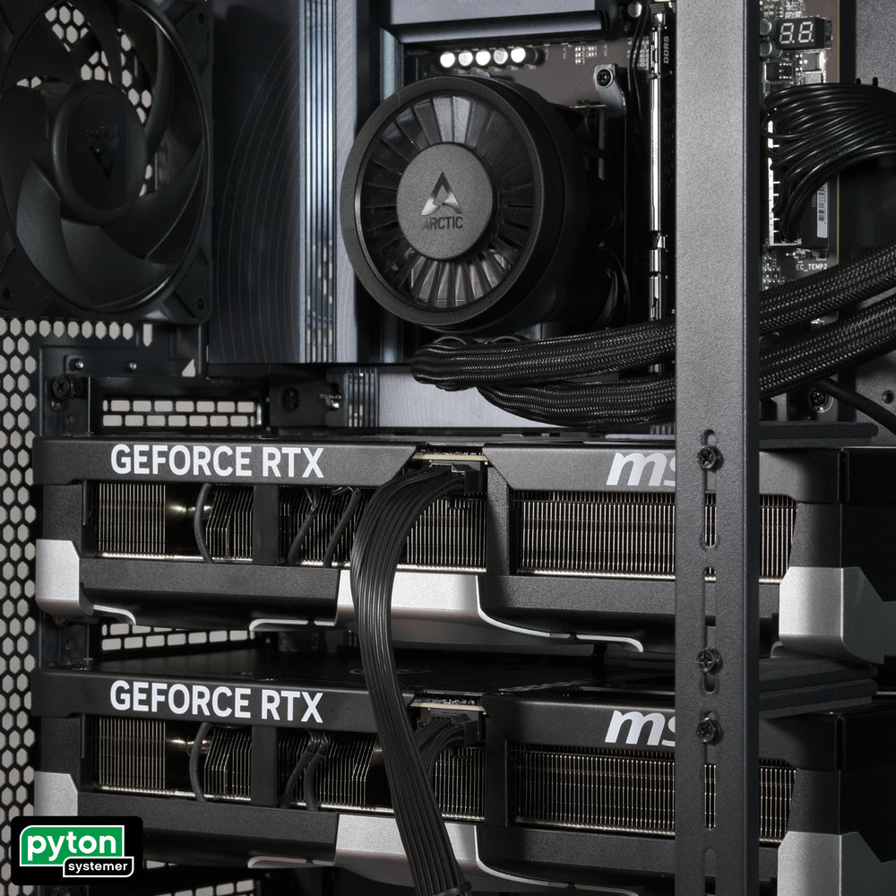 Pyton Systemer Optikos 2GPU - 9950X, 2X RTX 5090 32GB, 64GB DDR5, 2TB