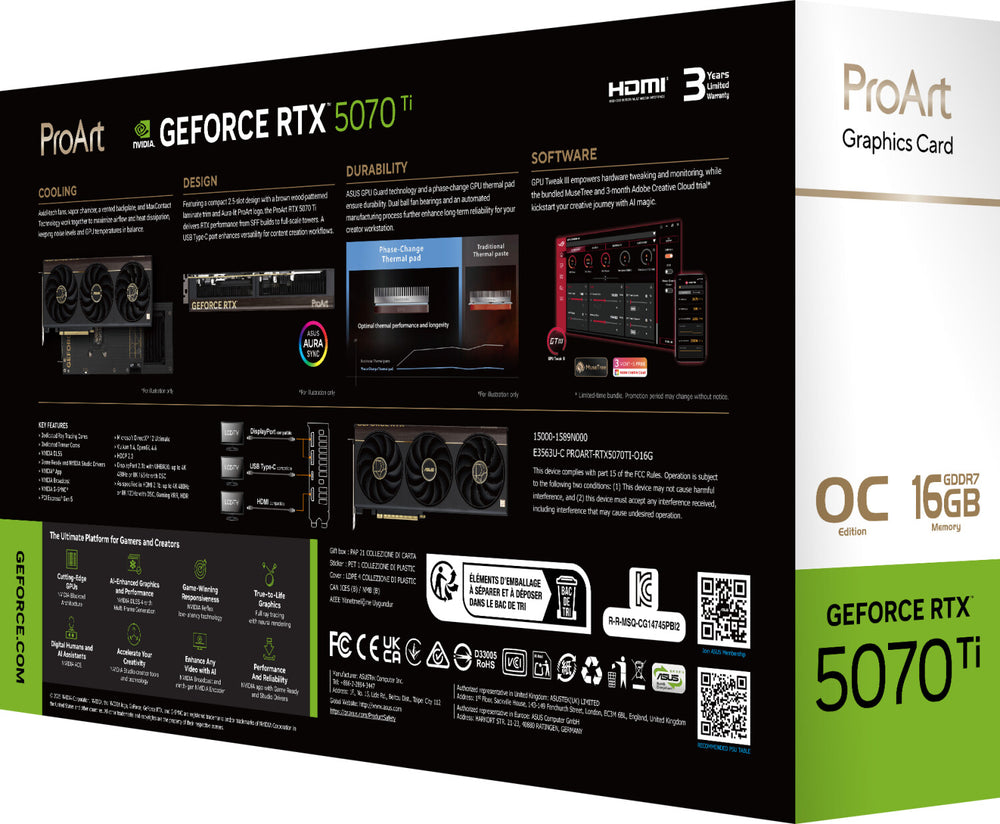 ASUS ProArt GeForce RTX 5070 Ti OC 16GB – eske